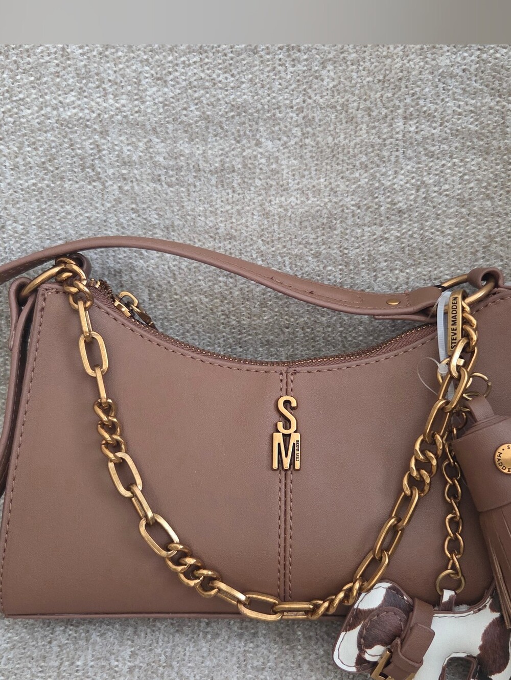 Steve Madden Nutshell Shoulder Bag with Gold Chain